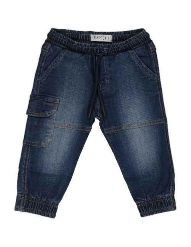 Pantalone bambino jeans, stretch modello cargo FI.  - Vendita Moda spo