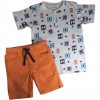 Completo Bambino con T-shirt Stampata e Pantaloncino Arancione