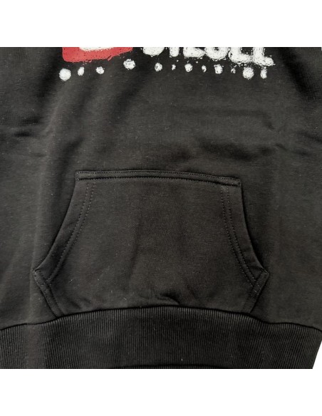 Felpa nera con cappuccio Diesel per ragazzi – Comfort e stile mezza st
