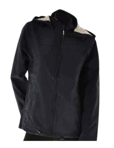 Giubbotto Donna Blu Losan con Cappuccio Rimovibile e Interno a Righe  