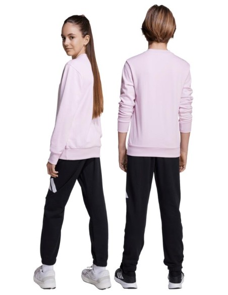 Tuta Sportiva Junior Rosa E Nera in Cotone Garzato – Comfort e Stile p