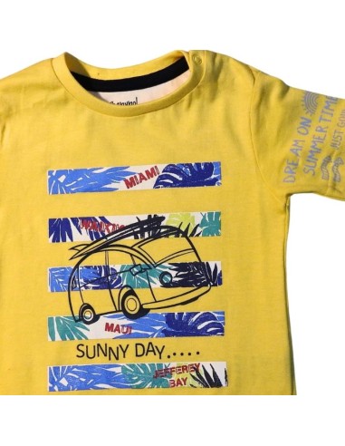 Completi babybol, bambino t-shirt gialla + shorts blu cotone.*  - Vend 2