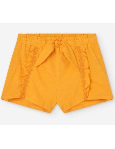 Pantaloncino bambina in cotone arancione  - Vendita Moda sportiva