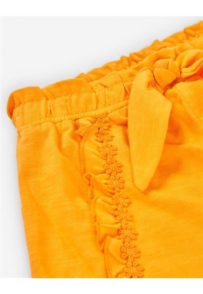Pantaloncino bambina in cotone arancione  - Vendita Moda sportiva