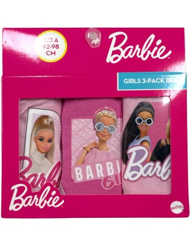 Set 3 Slip Bambina Barbie – Intimo Rosa con Stampe Originali  - Vendit 2