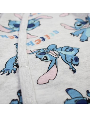Tutina Neonato Disney Stitch – Grigia con Stampa All Over e Chiusura a 2