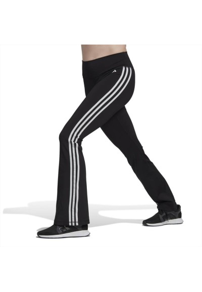 Leggings neri a zampa 3 striscie adidas  - Vendita Moda sportiva