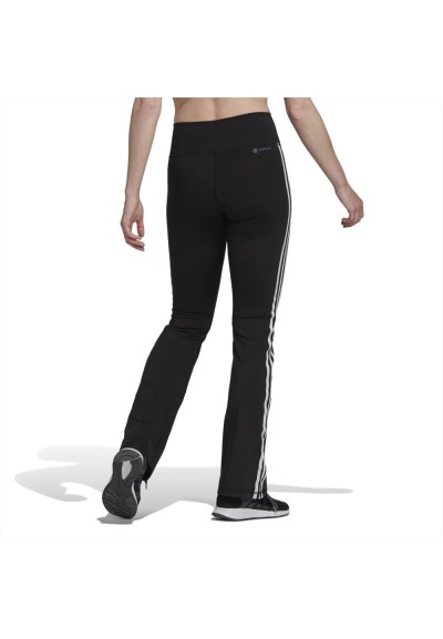 Leggings neri a zampa 3 striscie adidas  - Vendita Moda sportiva