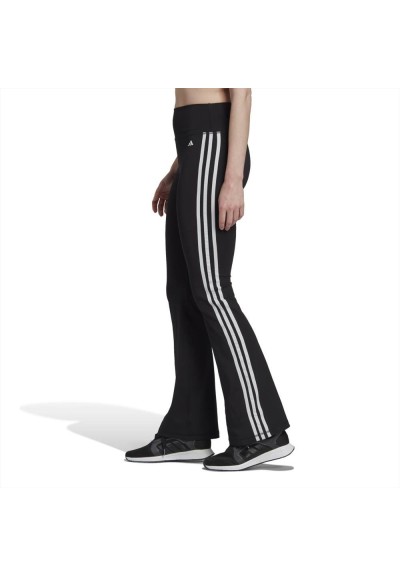 Leggings neri a zampa 3 striscie adidas  - Vendita Moda sportiva