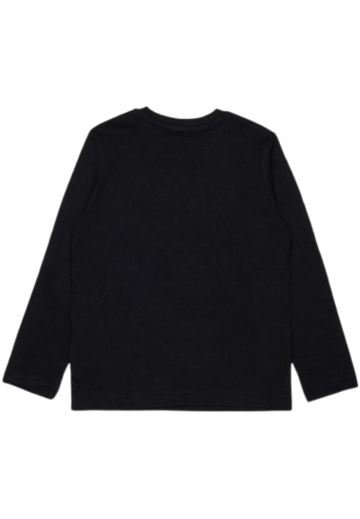 T-shirt Diesel nera – Unisex manica lunga – Logo frontale  - Vendita M