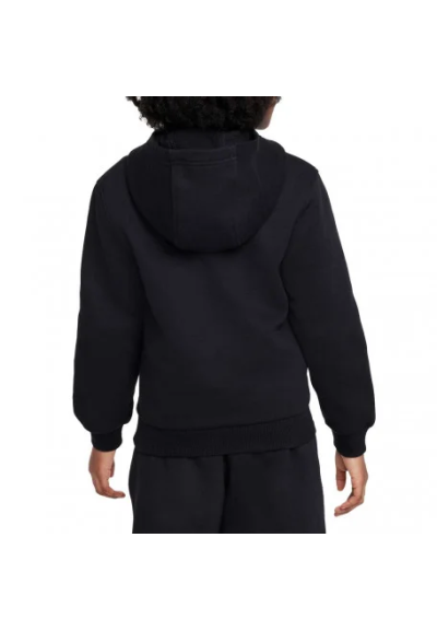 Felpa Nike Unisex Nera in Cotone Felpato – Logo Bianco  - Vendita Moda