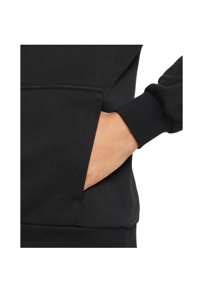 Felpa Nike Unisex Nera in Cotone Felpato – Logo Bianco  - Vendita Moda