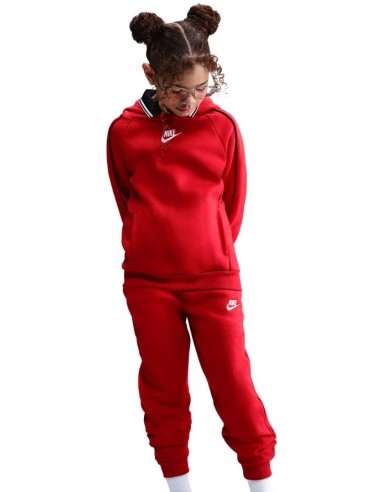 Tuta Nike unisex Rossa  – Felpa e Pantaloni Logo Bianco  - Vendita Mod
