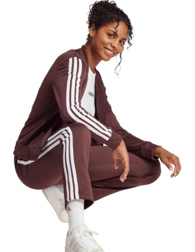 Tuta Adidas bordeaux con strisce bianche – stile sportivo  - Vendita M 2