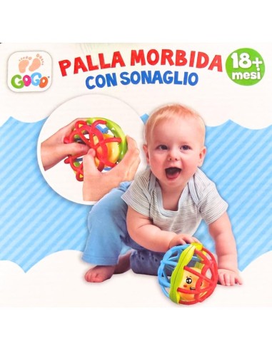 Palla morbida gomma colorata, Sonaglio Sensoriale Gogo Ball – Gioco Mo 2