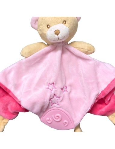 Doudou Orsetto Rosa con Stella Ricamata – Copertina e Massaggiagengive 2
