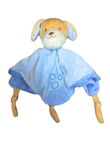 Doudou animaletto cagnolino azzurro linea GOGO-Copertina Sensoriale Cu