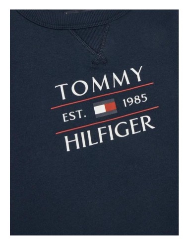 Felpa ragazzi unisex Tommy Hilfiger cotone spugna blu.  - Vendita Moda 2