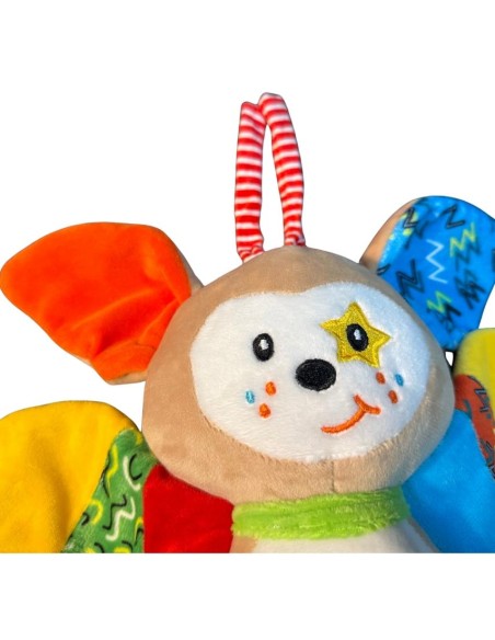 Peluche carillon pipistrello colorato musicale per culla e passeggino 