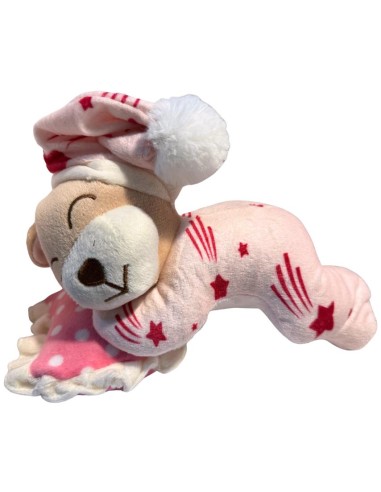Peluche orsacchiotto - Carillon orsetto rosa musicale per culla e nann