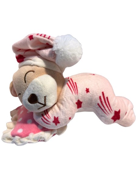 Peluche orsacchiotto - Carillon orsetto rosa musicale per culla e nann