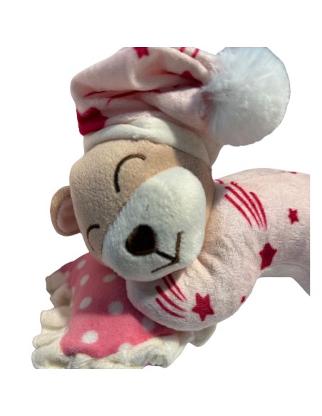 Peluche orsacchiotto - Carillon orsetto rosa musicale per culla e nann