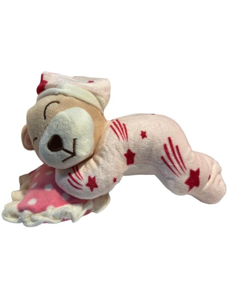 Peluche orsacchiotto - Carillon orsetto rosa musicale per culla e nann