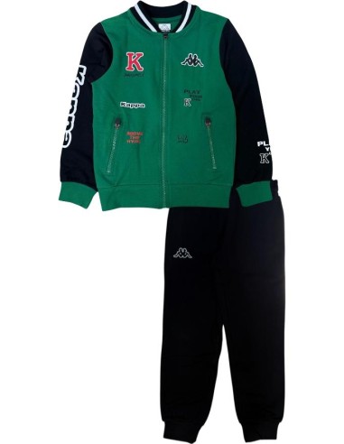 Tuta Kappa bambino PlayField Verde Nero  - Vendita Moda sportiva