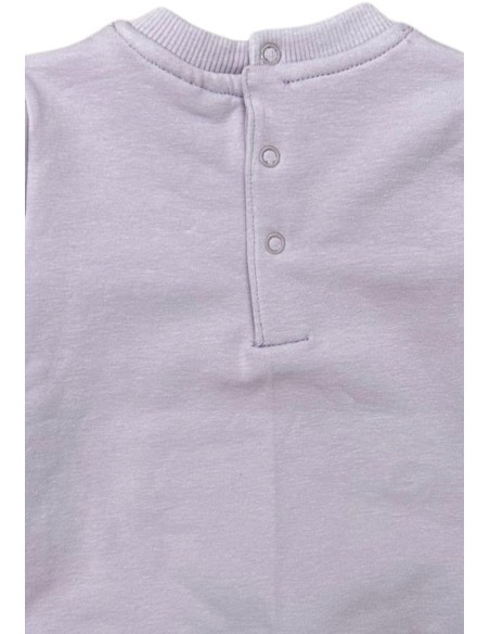 Tuta Bambina Bunny in Cotone Felpato – Lilla E Grigio  - Vendita Moda  Tuta Bambina Bunny in Cotone Felpato – Lilla E Grigio  - Vendita Moda