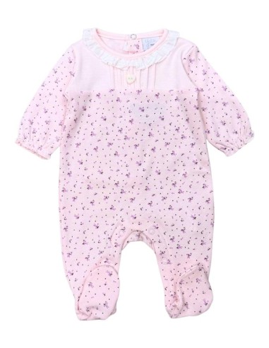 Tutina neonata cotone-Yatsi in cotone 100% – Body rosa con fiori e col