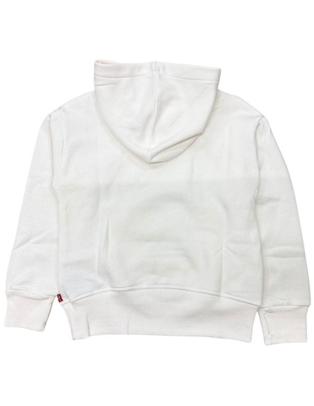 Felpa Levi’s bianca ragazza con cappuccio e tasche  - Vendita Moda spo