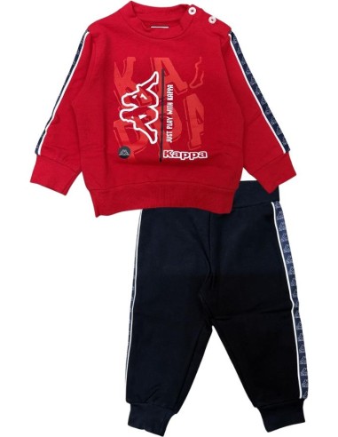 Tuta Kappa Neonato Rosso-Blu Just Play  - Vendita Moda sportiva