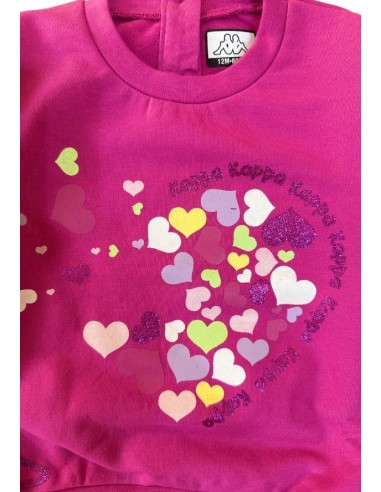 Tuta Kappa Cuori fuxia per Bambina  - Vendita Moda sportiva 2