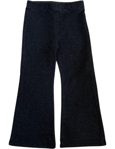 Pantaloni Neri a zampa da bambina con Glitter  - Vendita Moda sportiva