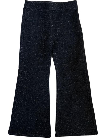 Pantaloni Neri a zampa da bambina con Glitter  - Vendita Moda sportiva