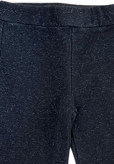 Pantaloni Neri a zampa da bambina con Glitter  - Vendita Moda sportiva