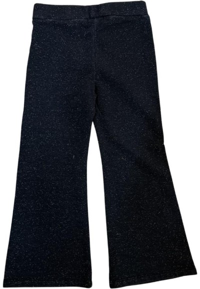 Pantaloni Neri a zampa da bambina con Glitter  - Vendita Moda sportiva