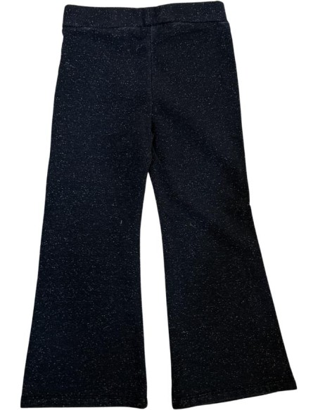 Pantaloni Neri a zampa da bambina con Glitter  - Vendita Moda sportiva
