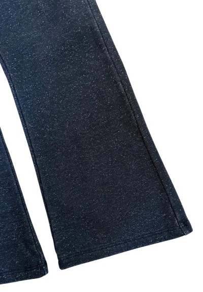 Pantaloni Neri a zampa da bambina con Glitter  - Vendita Moda sportiva