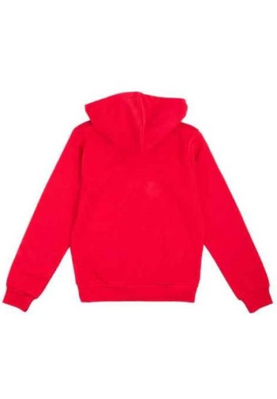 Felpa bambini unisex Kappa con cappuccio in cotone felpato red  - Vend