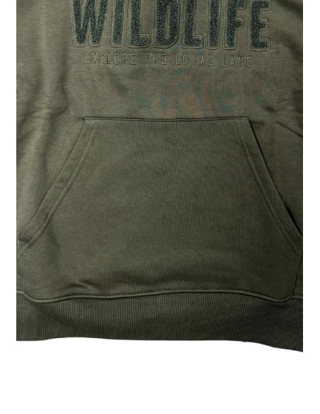 Felpa Uomo verde oliva Losan Wildlife Adventure  - Vendita Moda sporti