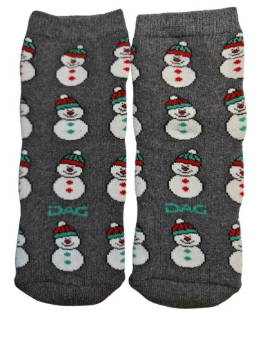 Calzini Antiscivolo Bimbi DAG — Fantasia Natalizia con Pupazzi di Neve