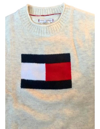 Maglione Tommy Hilfiger Panna per Ragazza con Bandiera iconica | Spedi 2