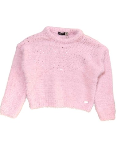 Maglione bambina ragazza con strass rosa  - Vendita Moda sportiva