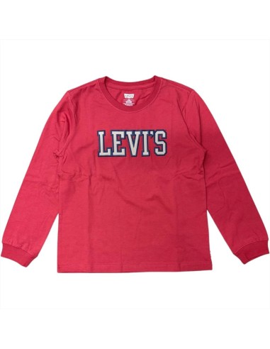 T-Shirt Levi's da Ragazzo a Manica Lunga 100% Cotone rosso – Retro Pul
