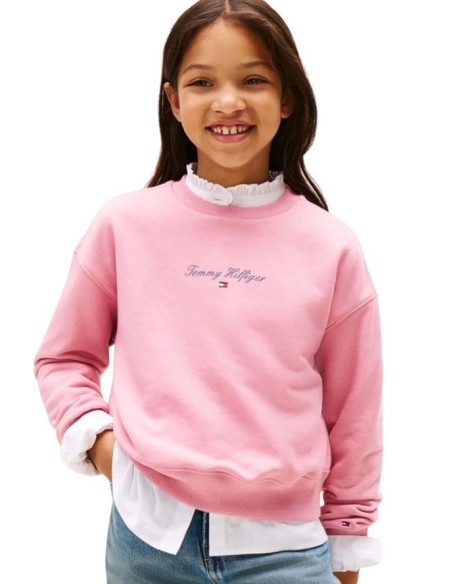 Felpa rosa Tommy Hilfiger per ragazza – stile leggero e versatile  - V