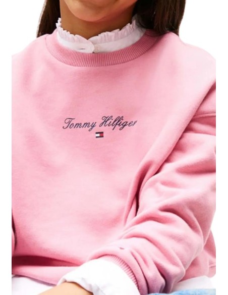 Felpa rosa Tommy Hilfiger per ragazza – stile leggero e versatile  - V