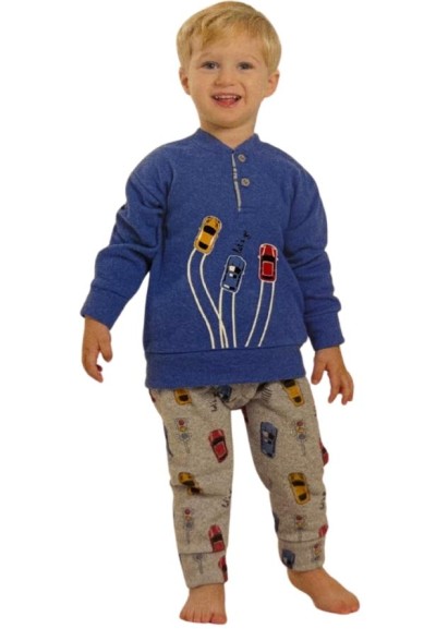 Pigiama Bimbo Car Race in Cotone Felpato – Comfort e Fantasia  - Vendi