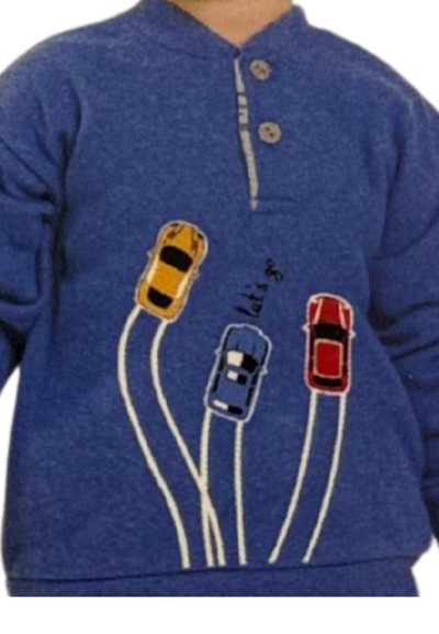 Pigiama Bimbo Car Race in Cotone Felpato – Comfort e Fantasia  - Vendi
