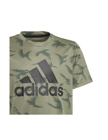 Adidas Camouflage Style Ragazzo - T-shirt Tecnica in Verde  - Vendita  2